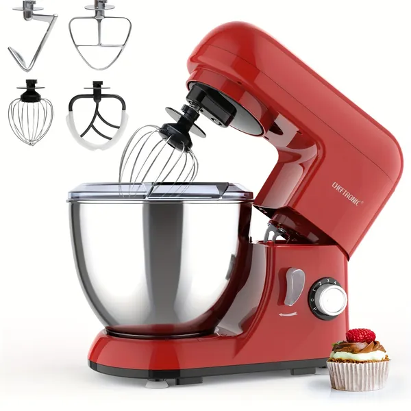 * 5QT Stand Mixer Tilt-head Mixers Kitchen Electric Dough Mixer For Household Aids 120V/500W 5qt Stainless Steel Bowl, Baking Supplies
