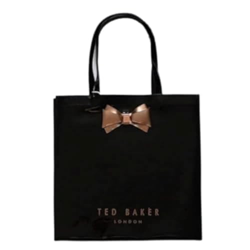 Ted Baker Women Plain Bow Icon Shopper Bag 'ALACON' Size Large - Black