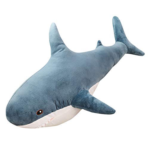 Domeilleur 100cm Lovely Big Shark Soft Plush Toy Dolls Stuffed Animal Pillow Bedroom Sofa Decoration, Pillow for Bed, Gift for Children and Friends