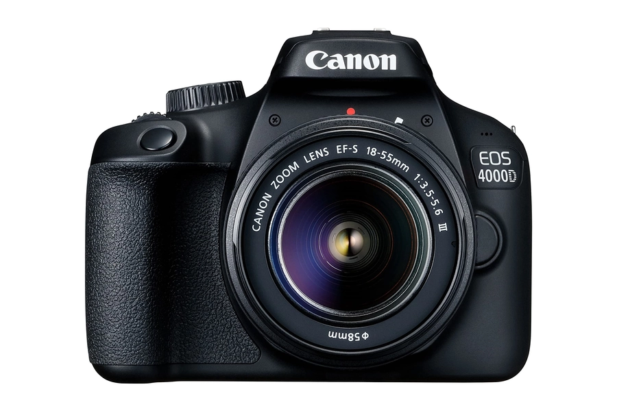 Canon EOS 4000D Digitale spiegelreflexcamera, EOS 4000D + EF-S 18-55 mm, 10x8x13 cm, zwart