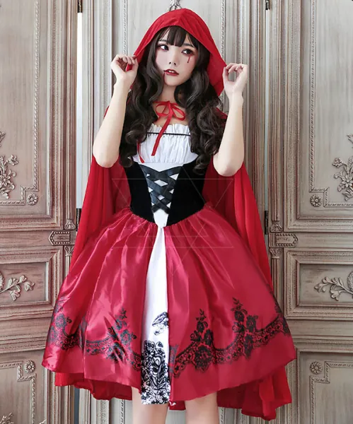 Halloween Cosplay Little Red Riding Hood Cosplay Vampire Witch Princess Dress