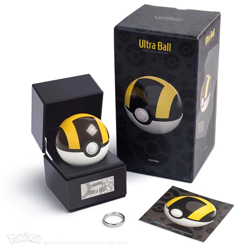 The Wand Company Ultra Ball Authentic Replica - Realistic, Electronic, Die-Cast Poké Ball with Display Case Light Features – Officially Licensed by Pokémon