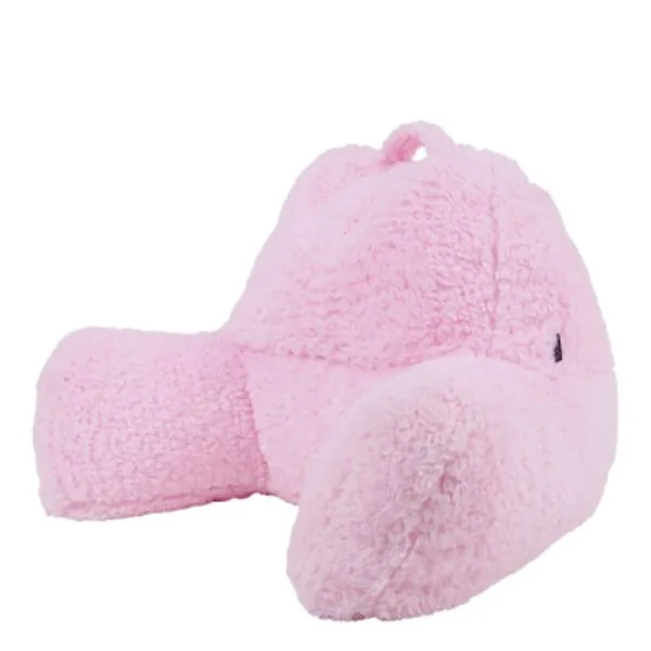 icon Teddy Bear Cuddle Cushion, Sherpa Berber Fleece Bean Filled Support Reading Pillow (Blush Pink)