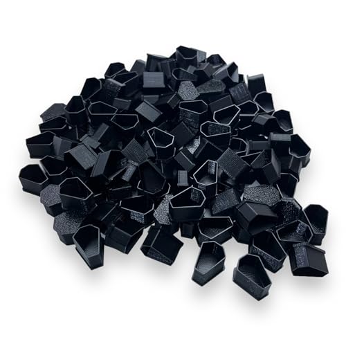 33 Prints Disposable Coffin Shaped Tattoo Ink Cups Medium #13 100pcs Plastic Disposable Tattoo Ink Tattoo Permanent Makeup Container Cap Tattoo Accessory,Tattoo Ink,Tattoo Supplies,Tattoo Kits (BLACK) - BLACK