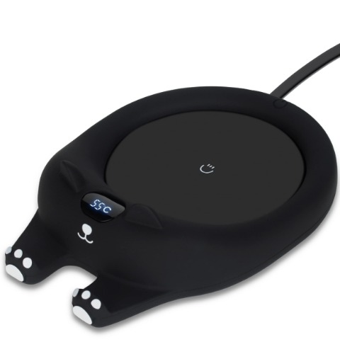 PUSEE Mug Warmer,Coffee Warmer for Desk Coffee Cup Warmer Auto Shut Off,Smart Candle Warmer With 3 Temp Settings,Electric Beverage Warmer Plate for Coffee,Cocoa,Tea,Water and Milk (Not Include Cup) - Black