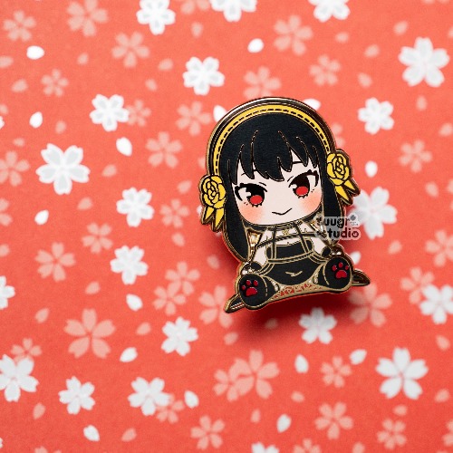 The "Family" Plush (Loid, Anya & Yor) Hard Enamel Pin - Yor / [A Grade] / Simple Rubber Back