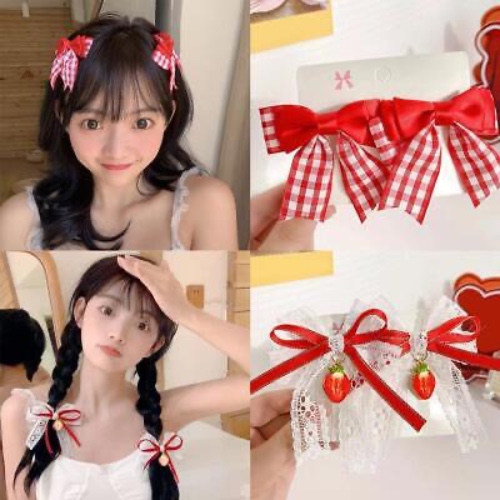 2pcs Strawberry Butterfly Hair Clip Cute Side Hair Clip for Girls Hea AU08  | eBay
