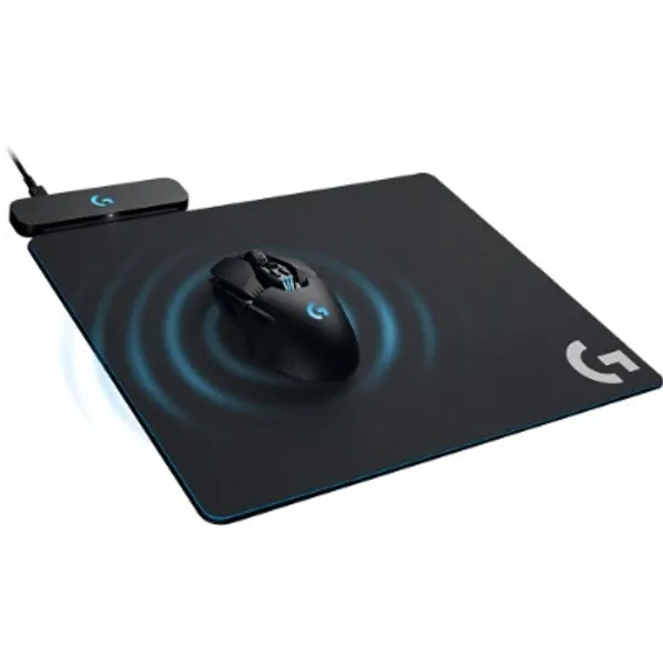 Logitech G Powerplay Wireless Charging System for G502 Lightspeed, G703, G903 Lightspeed and PRO Wireless Gaming Mice, Cloth or Hard Gaming Mouse Pad - Black