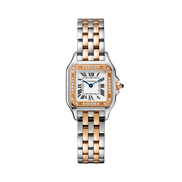 Panthère de Cartier Small Quartz 22 x 30 mm Rose Gold, Stainless Steel and Diamond