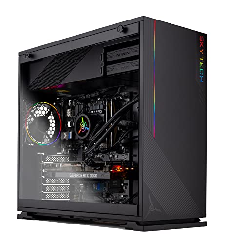 Skytech Gaming Azure Gaming PC Desktop – Intel Core i5 12600K 3.7 GHz, RTX 3060 Ti, 1TB NVME SSD, 16G DDR4 3200, 650W Gold PSU, AC Wi-Fi, Windows 10 Home 64-bit - 12600K | 3060 Ti