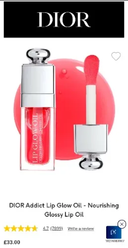 DIOR Addict Lip Glow Oil - Nourishing Glossy Lip Oil - Boots