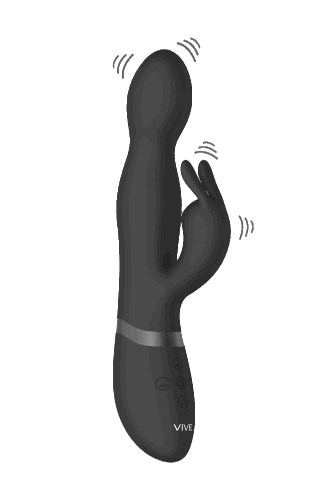 Shots Toys - VIVE - Niva 360° Rotating Rabbit Vibrator - Black | Default Title