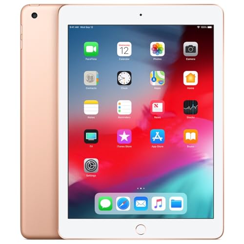 Apple iPad with WiFi, 128GB, Gold (2018 Model) (Refurbished) - 128GB - Gold