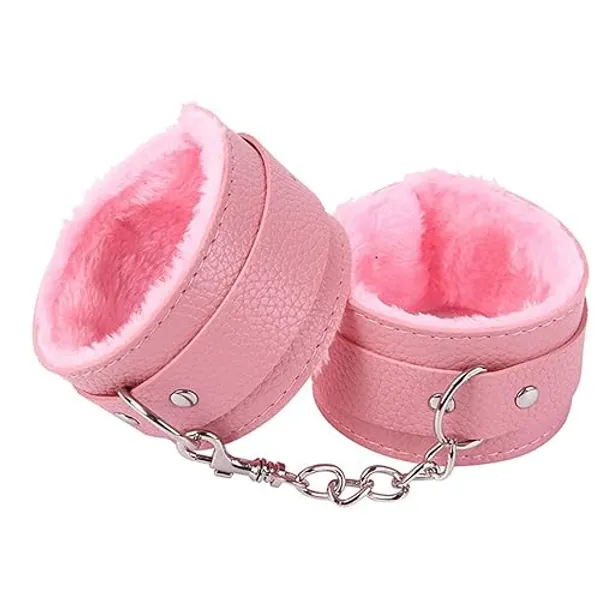 Fuwok Leather Hand Cǔffs Adjust Wris 008 (Pink) - Pink