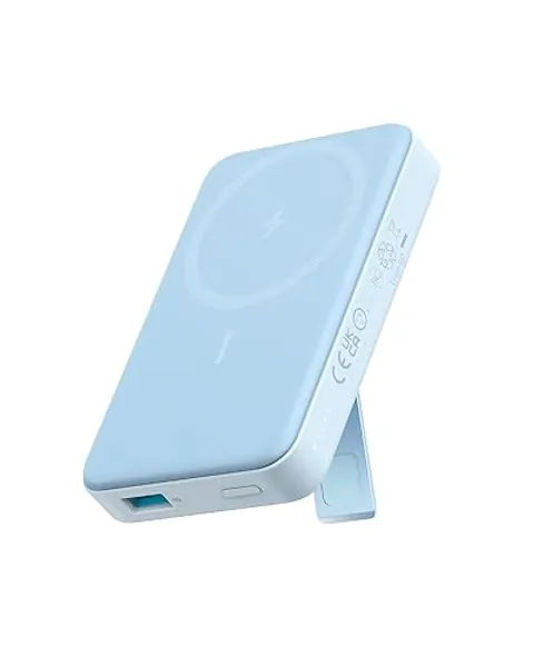 Anker Power Bank, 633 Magnetic Battery, 10,000mAh Foldable Magnetic Wireless Portable Charger, Only for iPhone 16/16 Plus/16 Pro/16 Pro Max, iPhone 15/14/13/12 Series - Blue