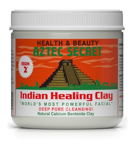 Aztec Secret– Indian Healing Clay 1 lb – Deep Pore Cleansing Facial & Body Mask – The Original 100% Natural Calcium Bentonite Clay – New Version 2 - 16 Ounce (Pack of 1)