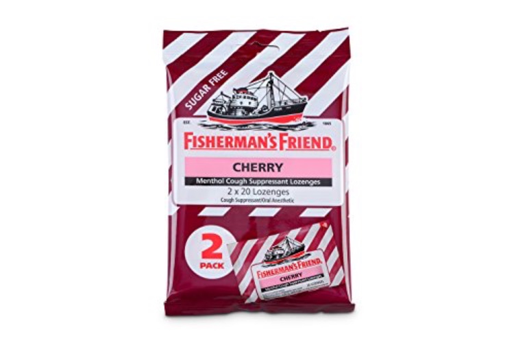 Cough Drops by Fisherman's Friend, Cough Suppressant and Sore Throat Lozenges, Cherry Sugar Free Menthol Flavor, 40 Count - 20 Count (Pack of 2)