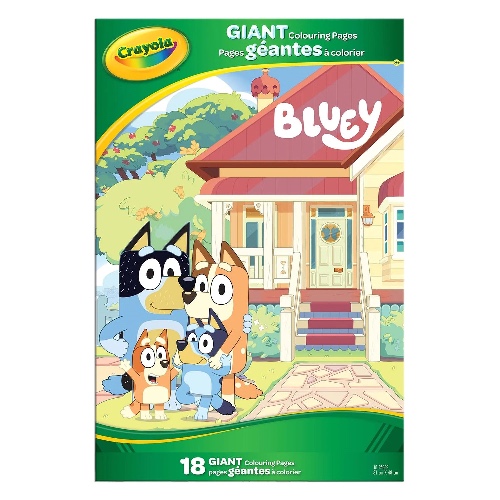 Crayola Bluey Giant Colouring 18 Pages Foldalope