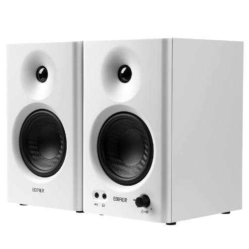 Edifier MR4 Powered Studio Monitor Speakers, 4" Active Near-Field Monitor Speaker - White (Pair) - white
