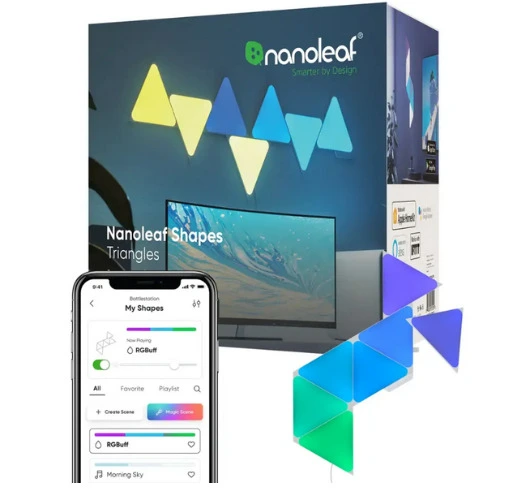 Nanoleaf - Shapes Triangles Smarter Kit (7 Panels) - Multicolor