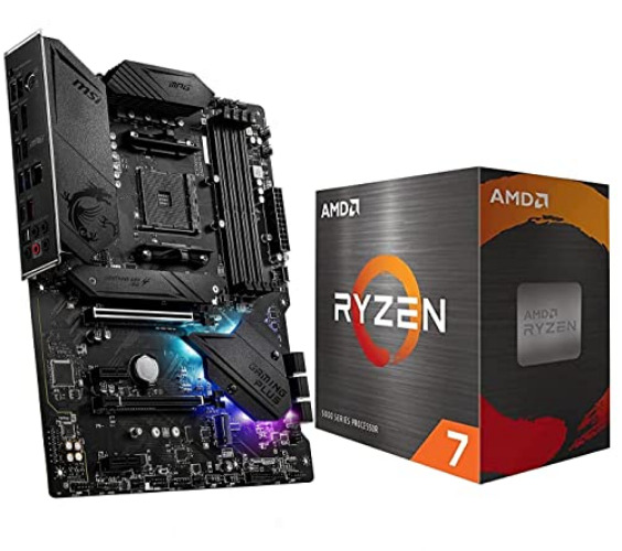 INLAND Micro Center AMD Ryzen 7 5700X 8-Core 16-Thread Unlocked Desktop Processor Bundle with MSI MPG B550 Gaming Plus ATX Gaming Motherboard (AMD AM4, DDR4, PCIe 4.0, M.2) - AMD Ryzen 7 5700X + MSI MPG B550 GAMING PLUS