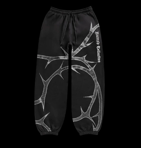 THORN RHINESTONE SWEATPANTS BLACK | M