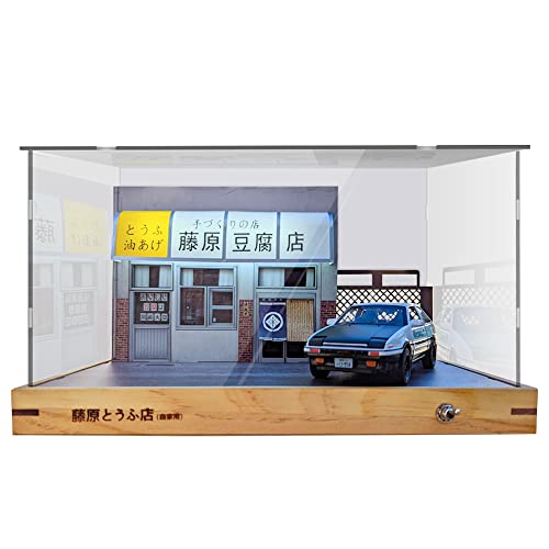 Ae86 Model car Fujiwara tofu Shop Display Box 1/32