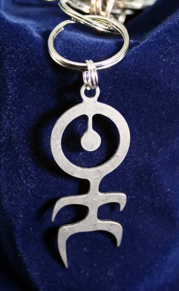 Toltec Man Petroglyph Charm for Key chain or Necklace - Toltec keychain -cyclops