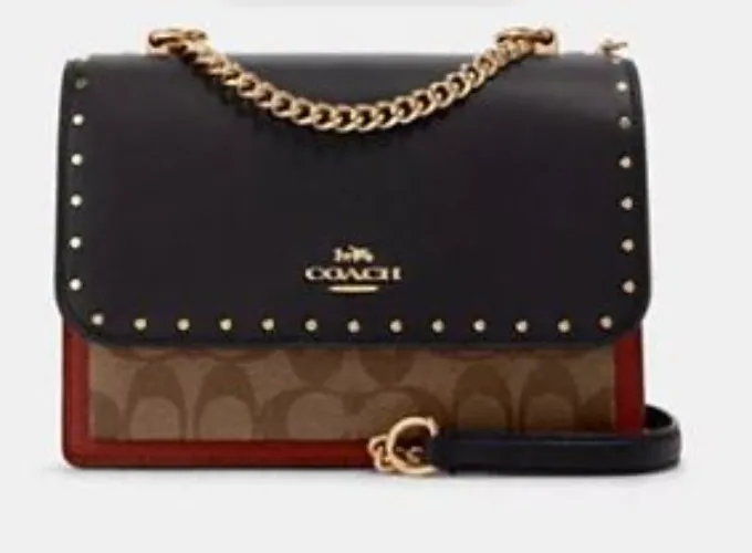 Klare Crossbody Bag In Signature Canvas With Rivets