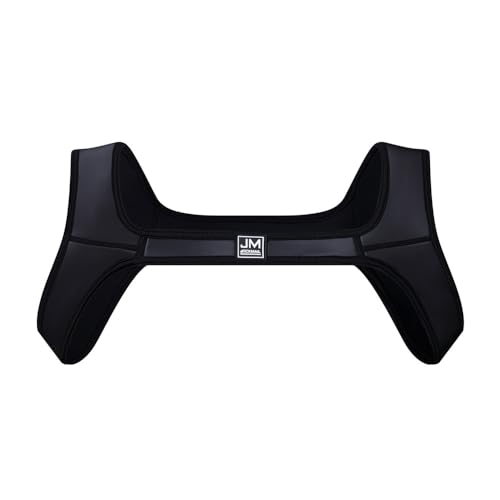 JOCKMAIL Men's Harness Belt Elastic Shoulder Strap Mens Neoprene Harness Mens Crop Top Chest Muscle Harness - Large-X-Large - Black