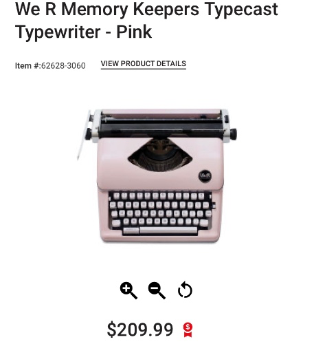 We R Memory Keepers Typecast Typewriter - Pink
