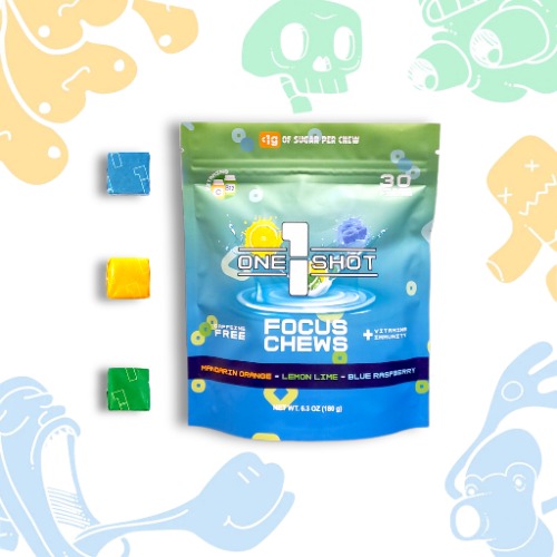Assorted Focus Chews | Caffeine Free - Focus, Vitamins & Immunity (30 Pieces - 3 Flavors)