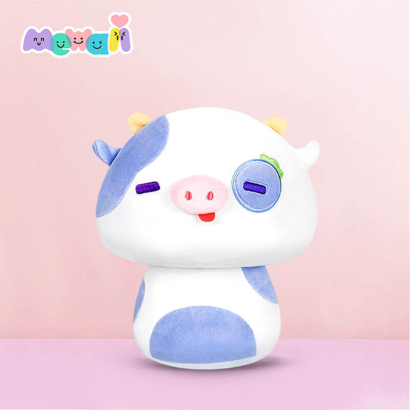 Mewaii® Mushroom Family Blueberry Cow Kawaii Plush Pillow Squish Toy