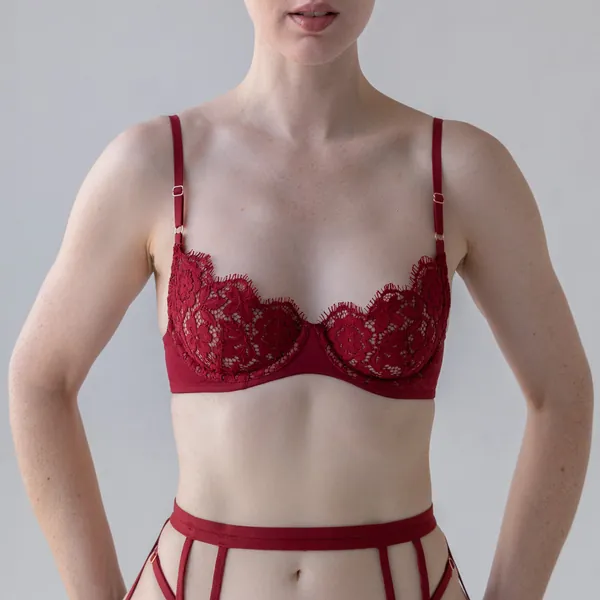 Frisson Scoop Demi Bra Bloodstone - 32D / Bloodstone