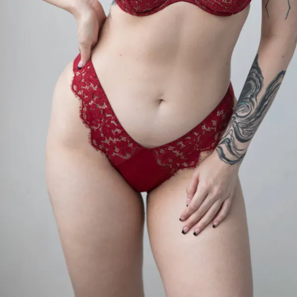 Frisson Hi Leg Panty Bloodstone - M / Bloodstone