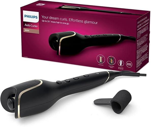 Philips StyleCare Prestige Automatischer Lockenstab mit innovativem System für Locken (Modell BHB876/00) - Schwarz