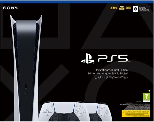 PlayStation 5 Console Digital Edition + 2 PS5 DualSense™ Wireless Controller - Weiß - PS5 - Standard - Digital - 2 DualSense™ Wireless Controller (Wit)