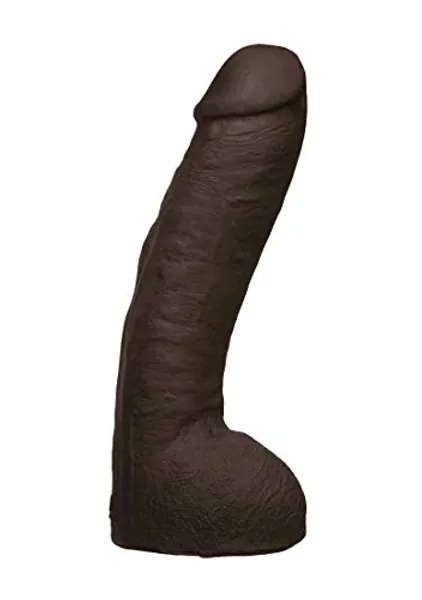 Doc Johnson Vac-U-Lock - UR3 Hung Cock - 30 cm lang - dunkelbraun/schwarz