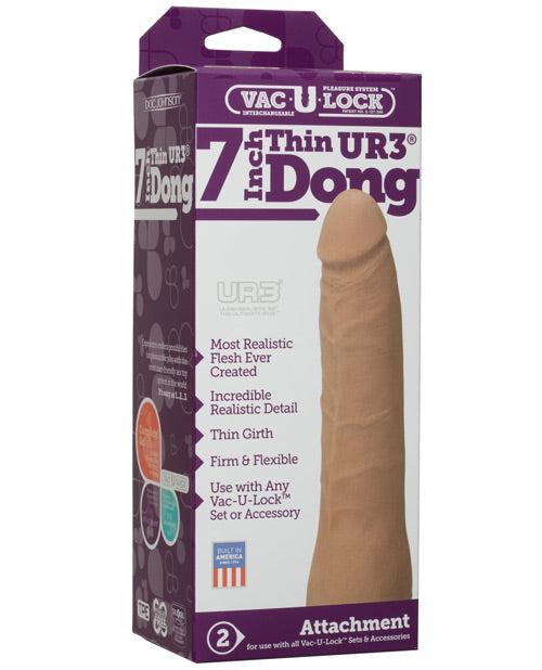 "Vac-u-lock 7"" Ultraskyn Dong" - Brown
