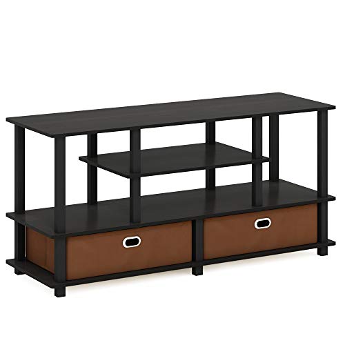 Furinno JAYA TV Stand for up to 50-Inch TV, 55 Inch - Black - 55 Inch