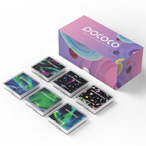 Realistische Scheiben Aurora und Tiefsee - Discs für POCOCO Galaxy Lite Star Projector Home Planetarium, 5k Ultra HD, 6 Stück (Aurora und Tiefsee - 6 Discs ohne Projektor) - Aurora And Deep Sea
