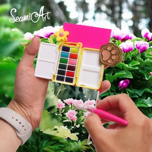 SeamiArt 12color Travel Solid Watercolor Set