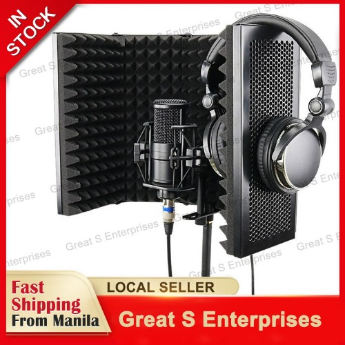 GSE 5 Panel Foldable Studio Microphone Isolation Shield Recording Sound Absorber Foam Panel3Noise | Shopee Philippines