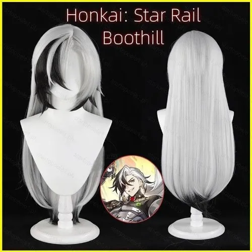 BX Honkai Star Rail Boothill Cosplay Wig Artificial scalp Anime Hair Hairpiece Heat Resistant Halloween Party