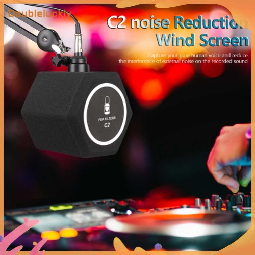 C2 Studio Mic Screen Recording Live Microphone Noise Reduction Wind Screen | Shopee Philippines
