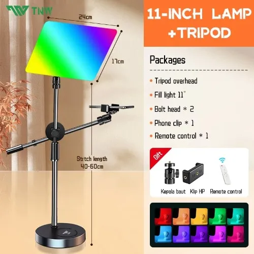 TNW Fill Light Tripod With Phone Holder For Phone Desktop Stand Overhead Shooting Live Streaming