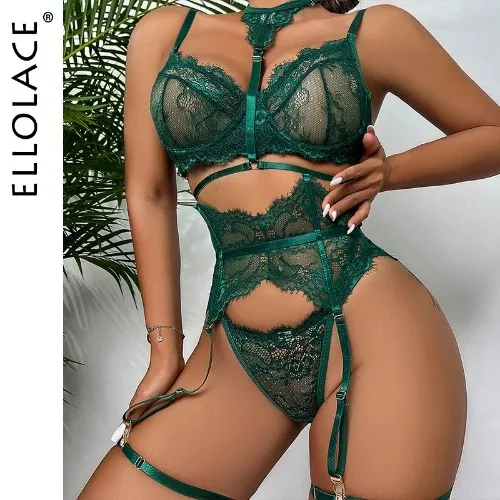Ellolace Underwear Lingerie 3-Pieces 