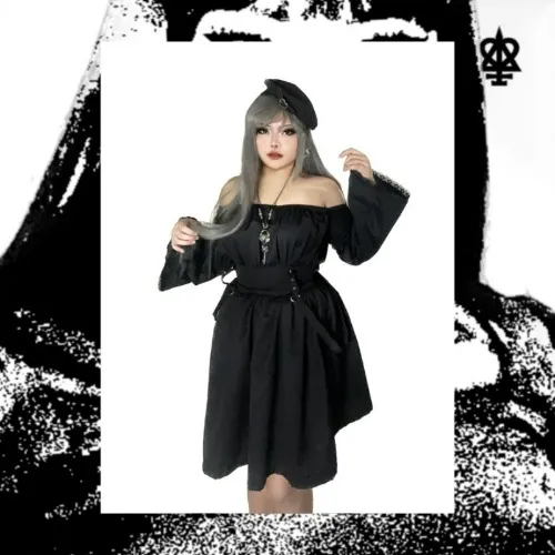 MOKUSEI Moon Project - Black Gothic Dress ; Tabitha