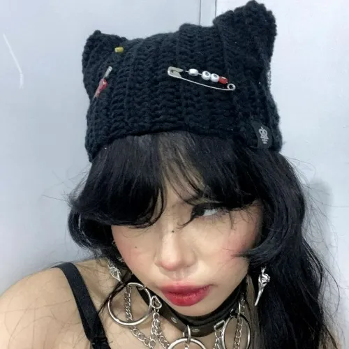 MOKUSEI [MKS-666] Beanie Collection - Cat Ear Beanie Unisex