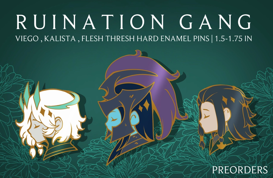 Viego Kalista Thresh Hard Enamel Pins | League of Legends